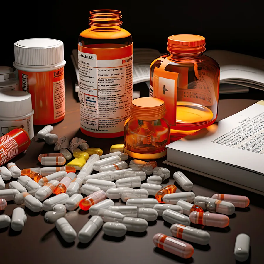 Pharmacist preparing a prescription